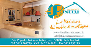 Binelli Arredamenti di Binelli Michele - Via Pignole, 1/A zona industriale - 38080 Carisolo (Tn) Tel. 0465 501729 - Fax 0465 253113\\n\\n23/02/2014 11.39